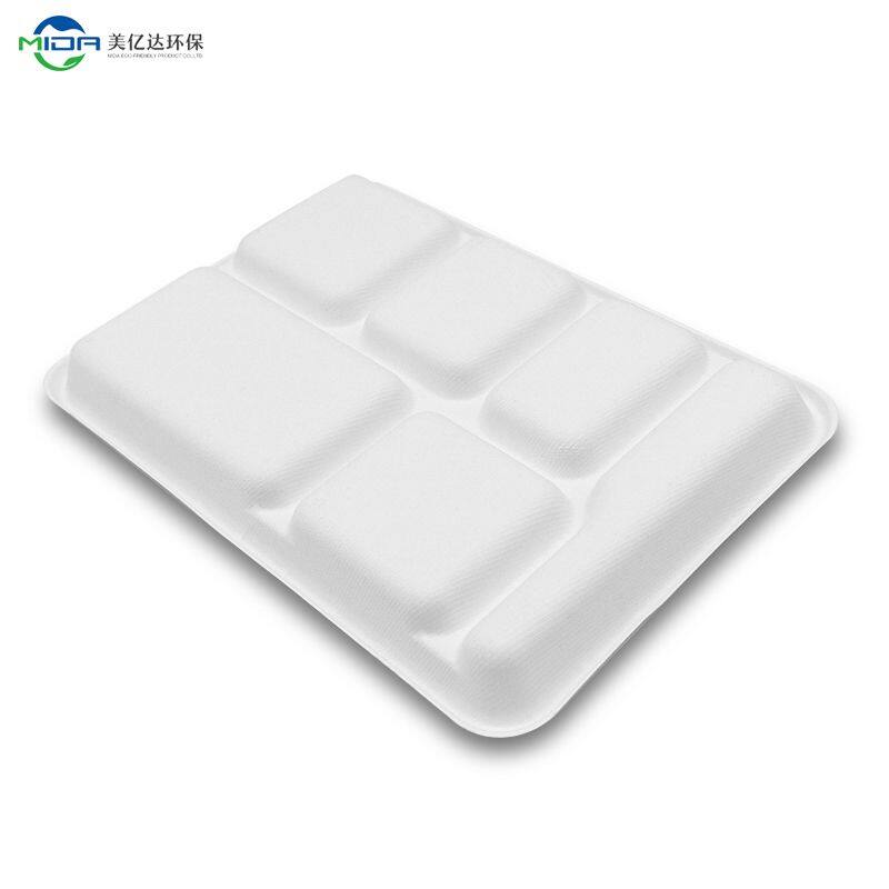 disposable 5 compartments paper tray