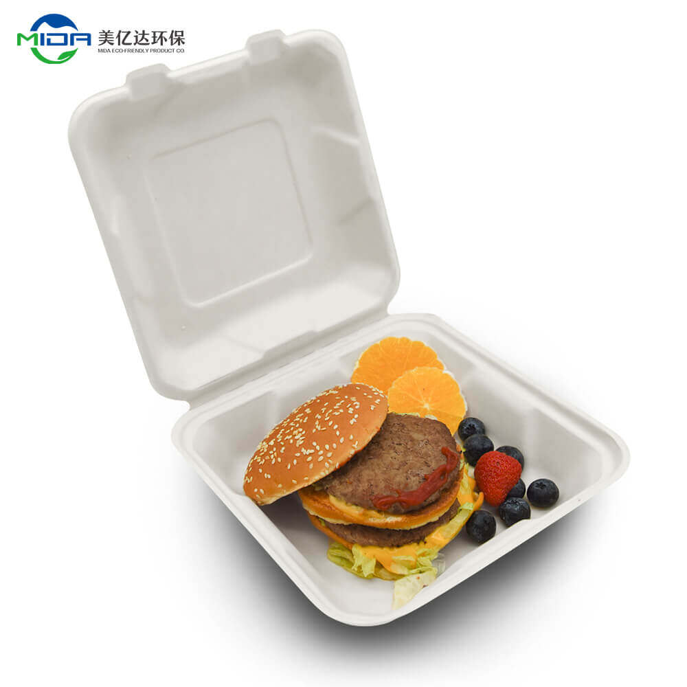 Biodegradable Hamburger Box Takeout Food Container