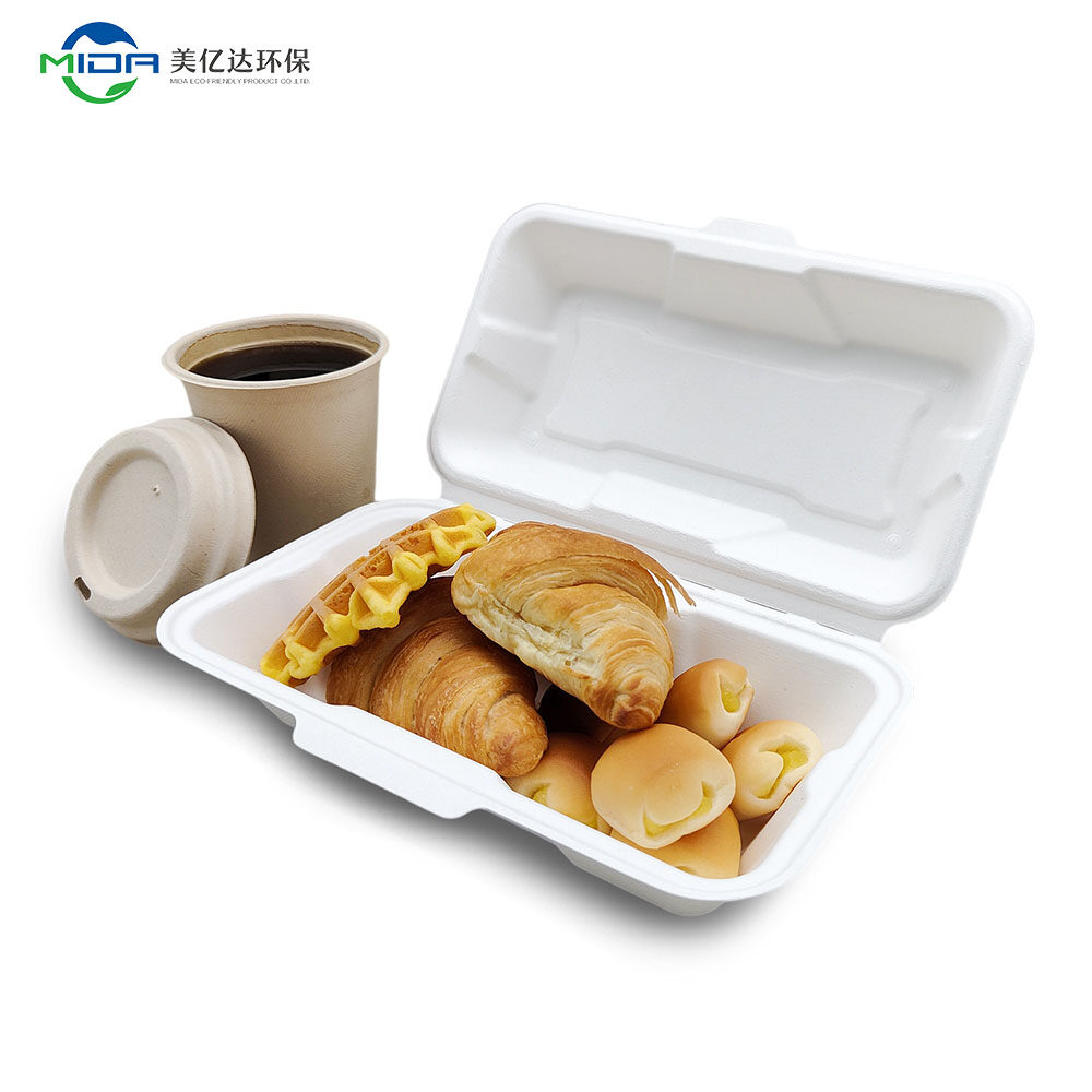 560ml Box Sustainable Plant Fiber Bio Based Food Containers