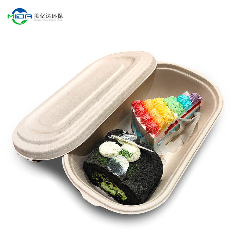 Bio Based Food Takeaway Brown Boxes Food Containers with Lids